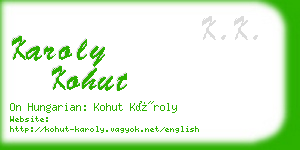 karoly kohut business card